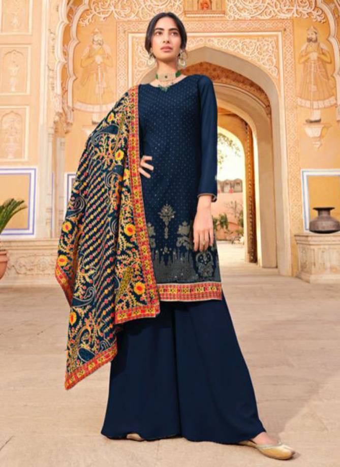 VOUCH NAARI VOL 2 Festive Wear Fancy Georgette Chain Work With Maslin Diamond Work Salwar Suit Collection